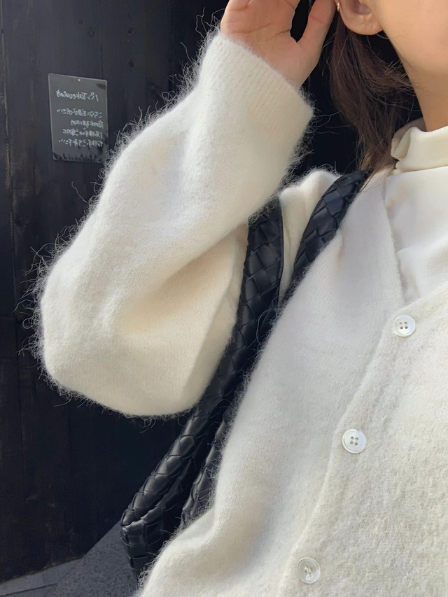 (OUNCE)  alpaca volume wholega cardigan / 2color