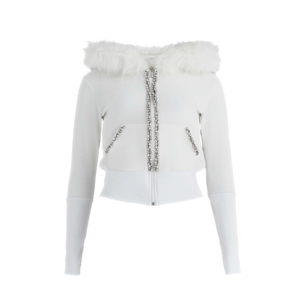 Baby metal club] Glam fur velour hood zip up (white) 正規品