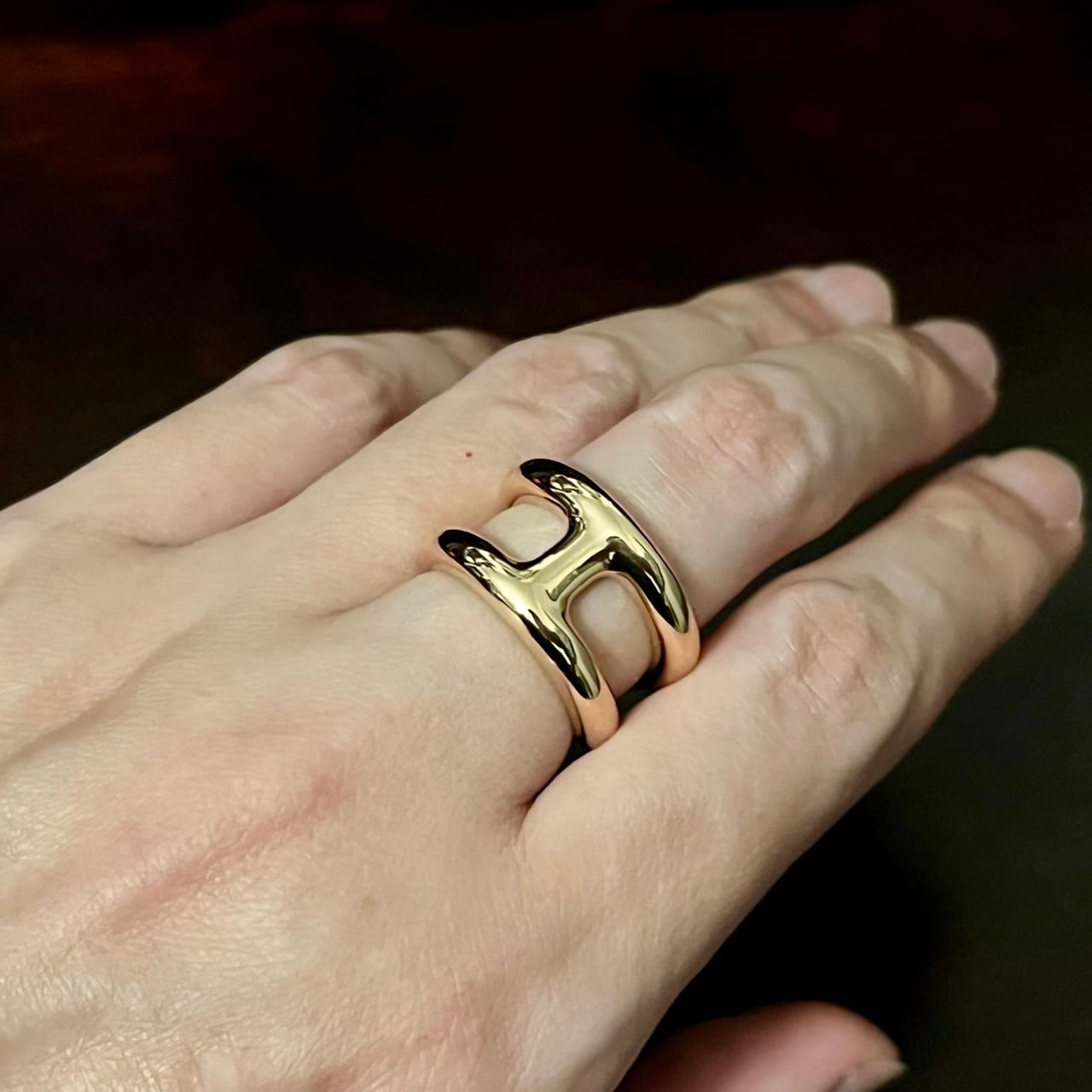 HERMES Osmose Ring PM 18K Rose Gold 54 | エルメス オスモズ リング