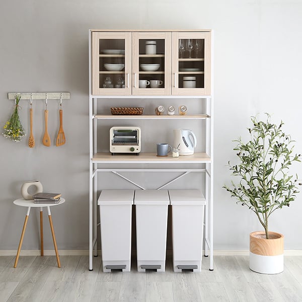 本棚オープンラックインテリア食器棚キッチンラック無垢材