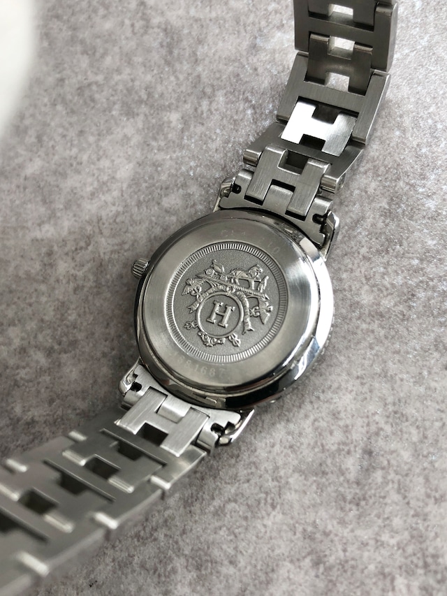 HERMES エルメス 腕時計 シルバー ステンレススチール クォーツ クリッパー vintage ヴィンテージ オールド bkagrp