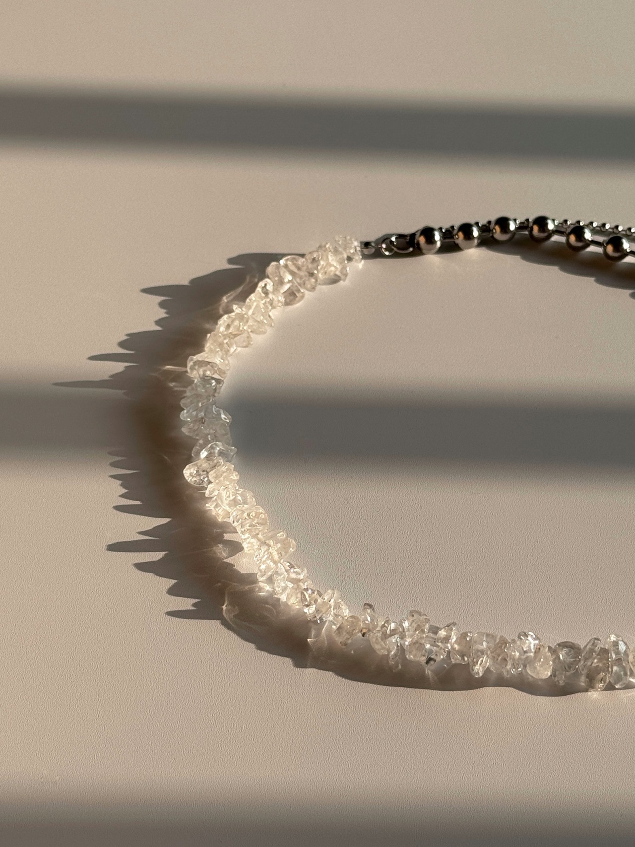 clear quartz chain necklace［SSN070］