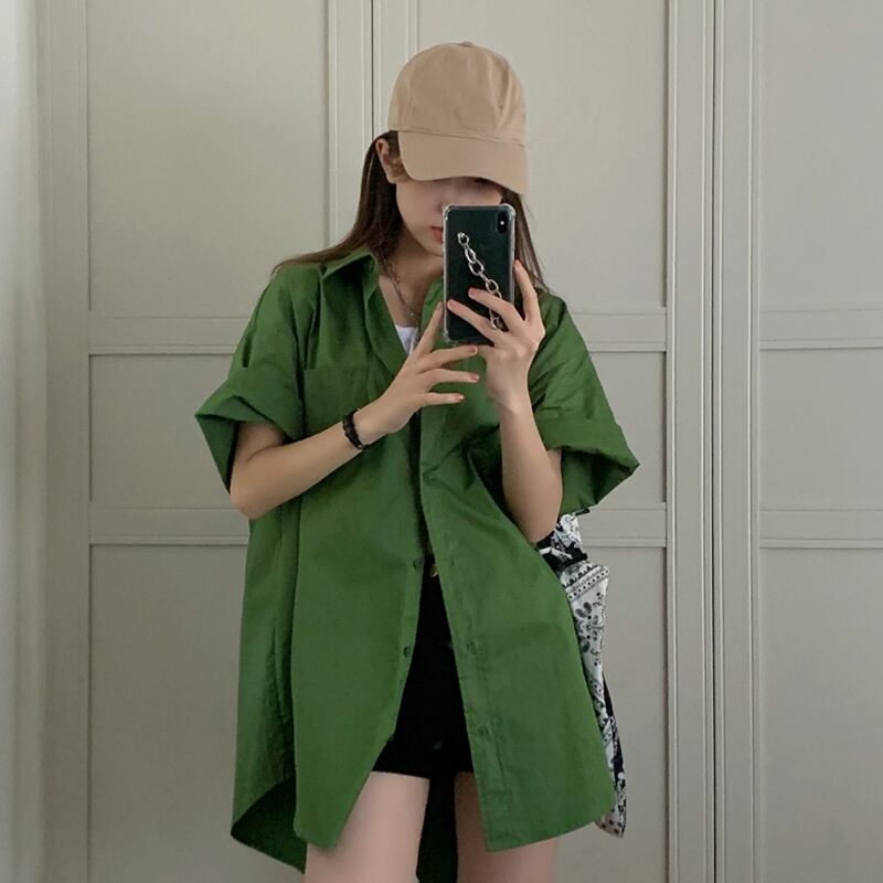 グリーンスタイルシャツ トップス サマーバックジャケット 夏物 スーパーモール28630355886