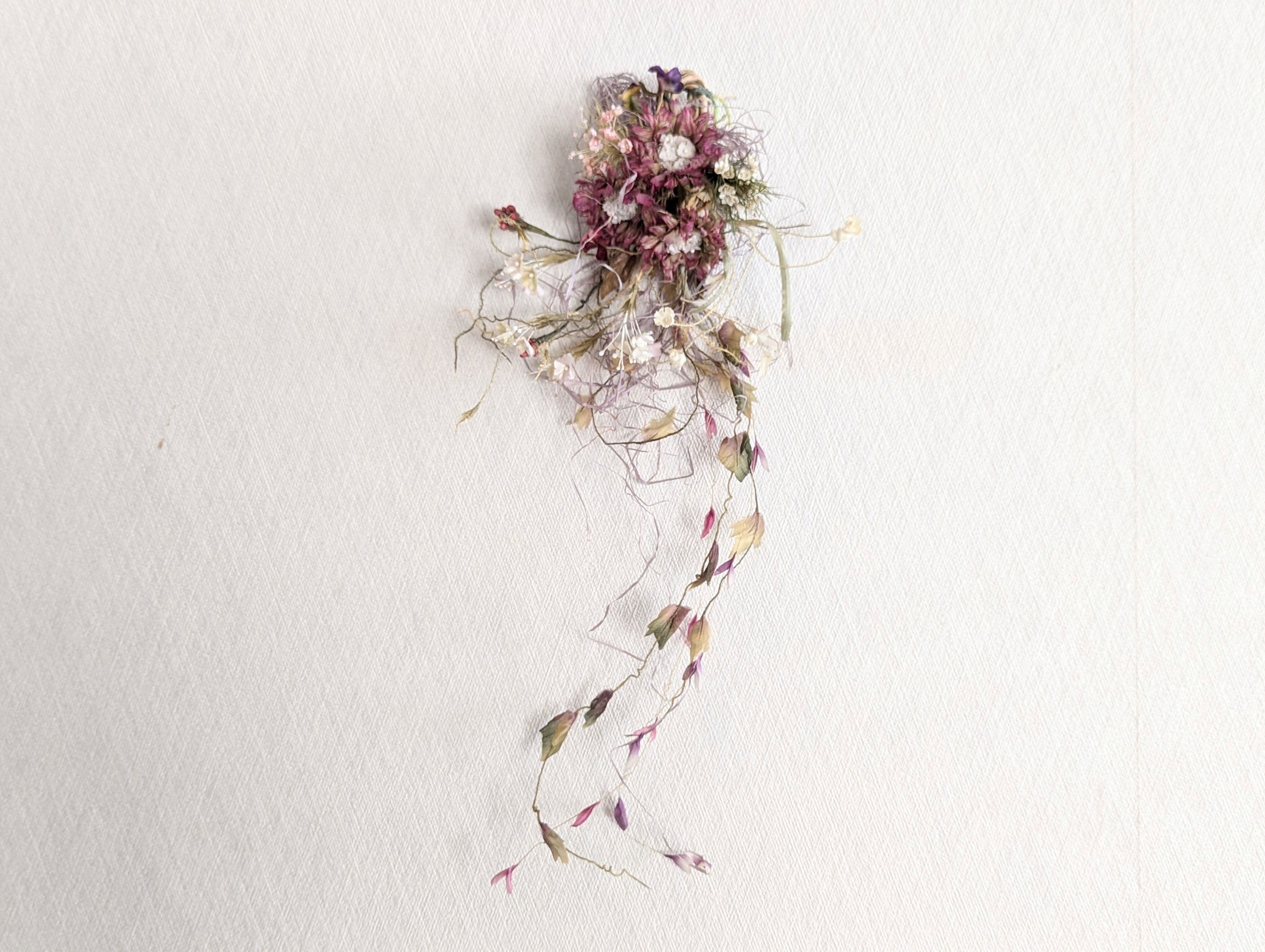 スカピオサ風の布花リース | 癒花-Yurarika-