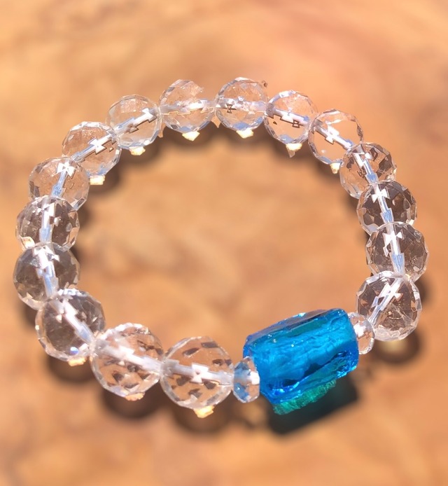 アンダラクリスタル×ミラーボールカット水晶ブレスレット | Stone of 