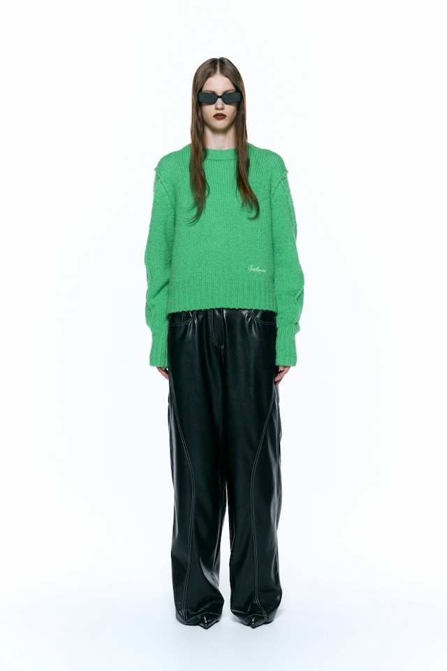 [INSILENCE WOMEN] Italian Alpaca Wool Knitwear GREEN 正規品 韓国ブランド 韓国通販 韓国代行 韓国ファッション インサイレンス 日本 店舗