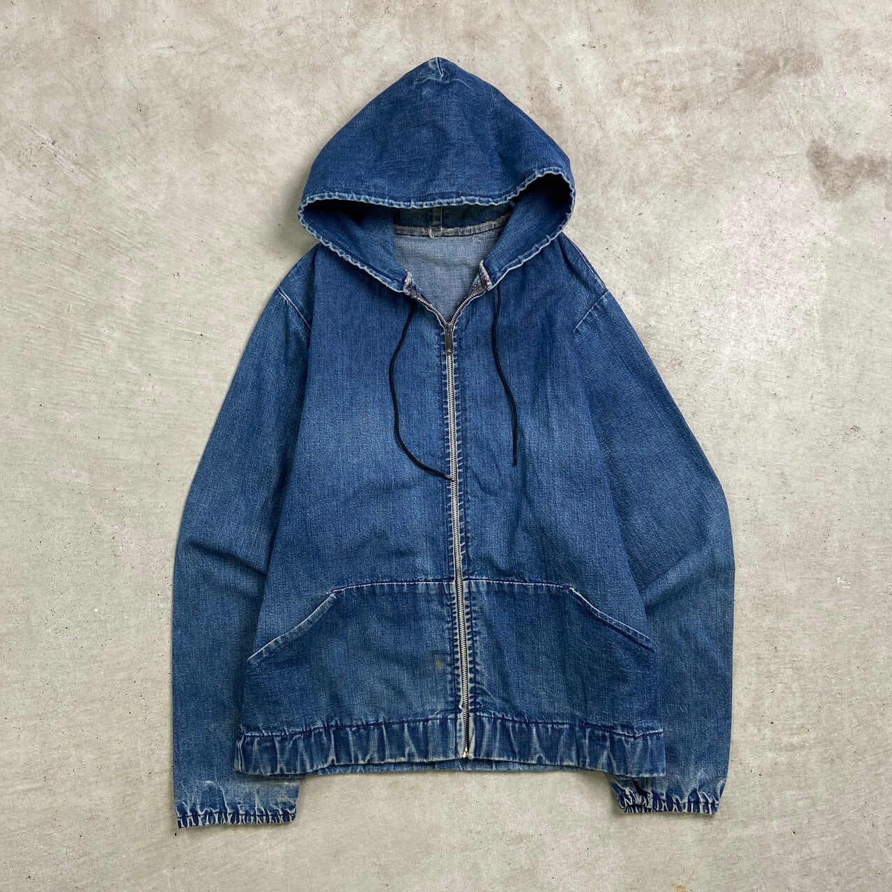 70年代 カナダ製 UNKNOWN デニム ジップアップパーカー メンズL 70年代 カナダ製 UNKNOWN デニム ジップアップパーカー メンズL