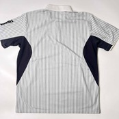 TIGORA GOLF ティゴラ ストライプ ハーフジップ 半袖 ドライ ポロシャツ LL/マルチ メンズ ゴルフ