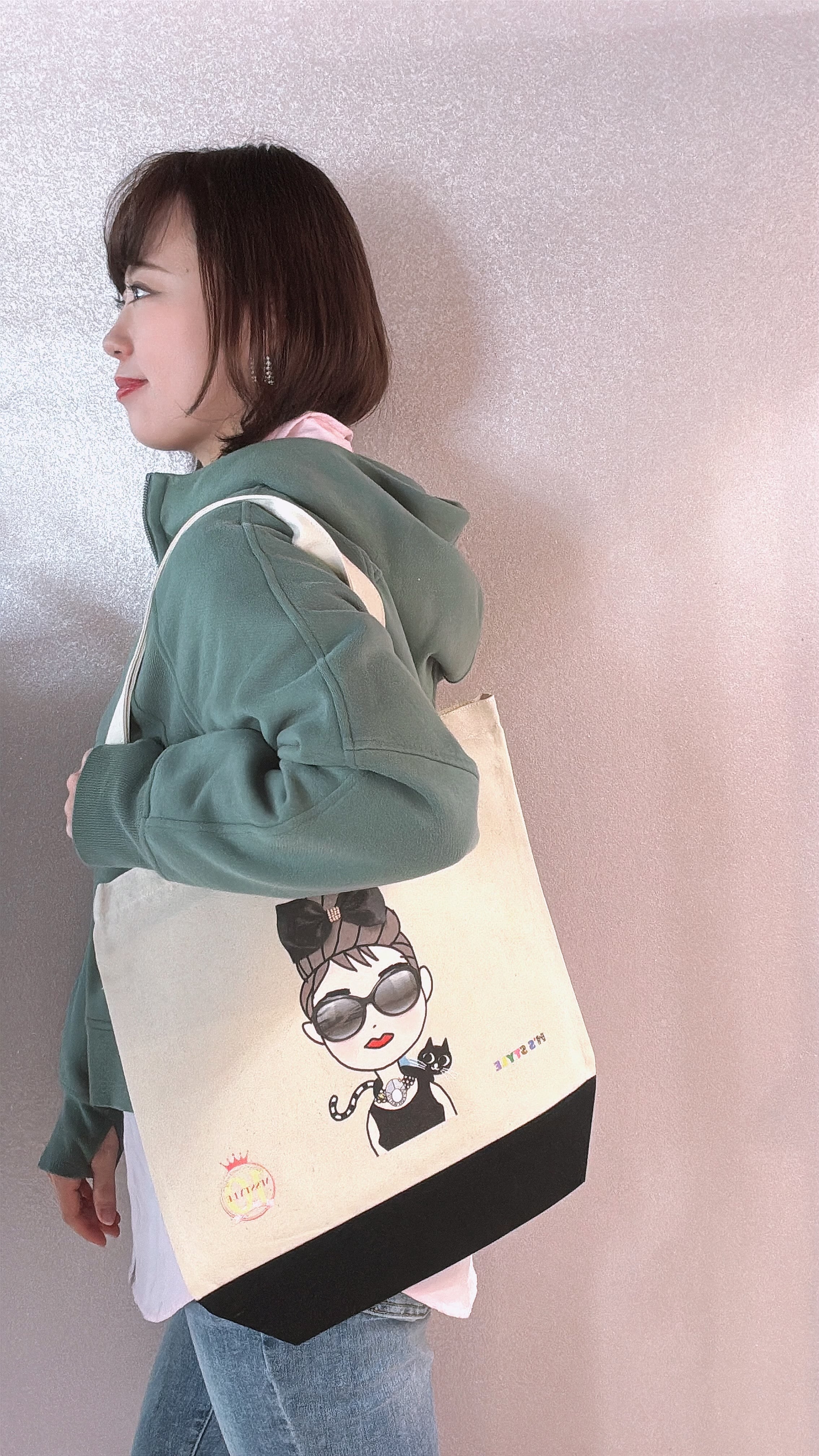 14オードリーnoriちゃん　配色トートバッグ3900✖️tax