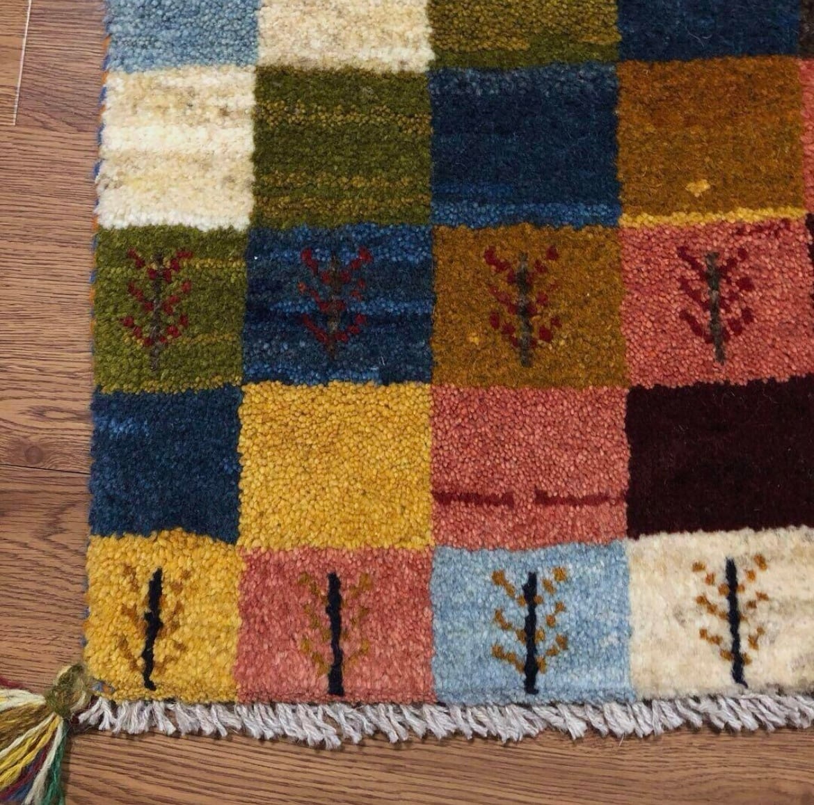 ペルシャギャッベ (ギャベ) チェアマット 椅子の座布団 No.GS-1029