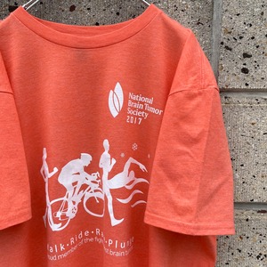 【XLサイズ】NBTS2017 米国イベントもの 綿ポリ生地 Tシャツ 杢淡橙