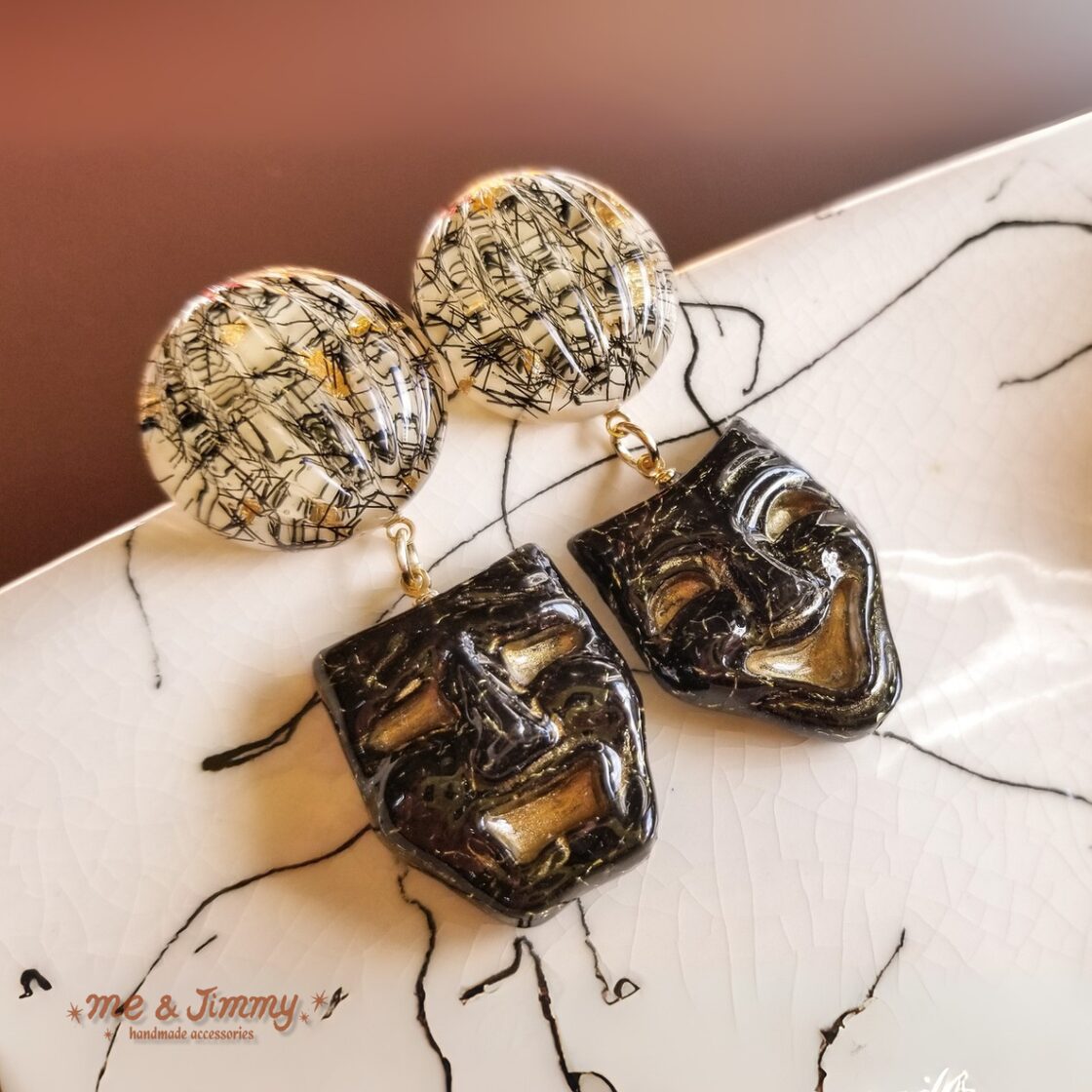 Two Face Wall Deco Earringsツーフェイスピアス・イヤリング 