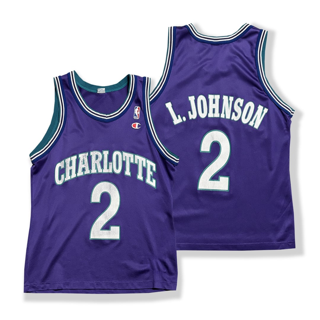 Larry Johnson 【Charlotte Hornets】 Game Shirt. Champion | am3:41