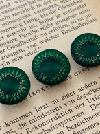 17mm Japanese ヴィンテージ ボタン グリッター グリーン 樹脂ボタン 昭和レトロ アクセサリーパーツ 装飾材 カルトナージュ