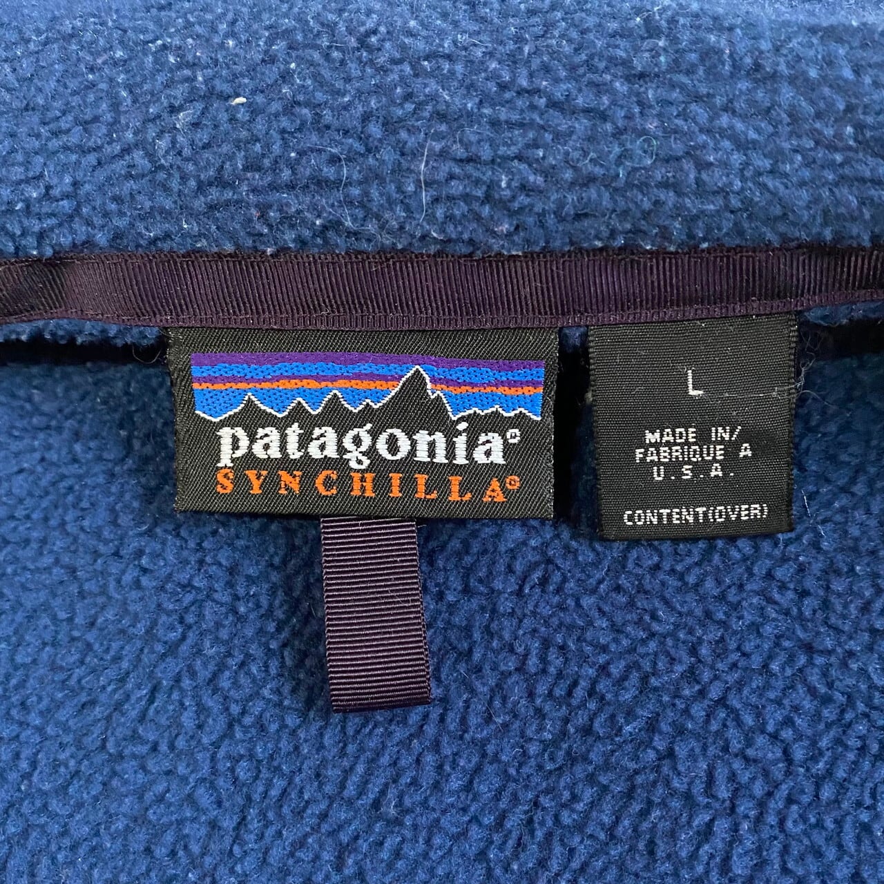 96年製 USA製 patagonia パタゴニア 企業ロゴ刺繍 フルジップ シンチラ フリースジャケット 25410 F96 メンズL 古着  90年代 90s ヴィンテージ ビンテージ ネイビー 紺色【アウトドアジャケット】【VTG】【CS2301-30】【AN20】 | cave ...