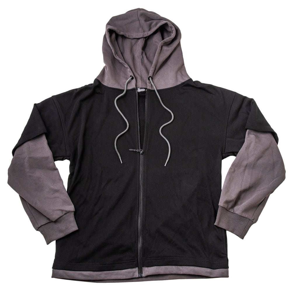 レイヤードジップアップパーカー　APPK2212　Layered zip up hoodie
