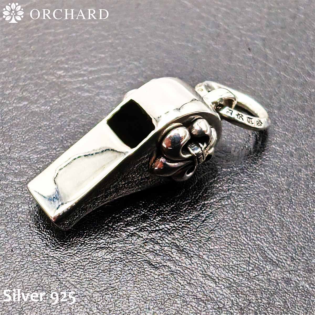 シルバー925 百合 ユリ Lily ホイッスルデザイン ペンダント メンズ レディース ユニークジュエリー