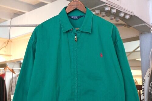 early 80's Ralph Lauren green zip-up Jacket "Made in U.S.A." | GARYO