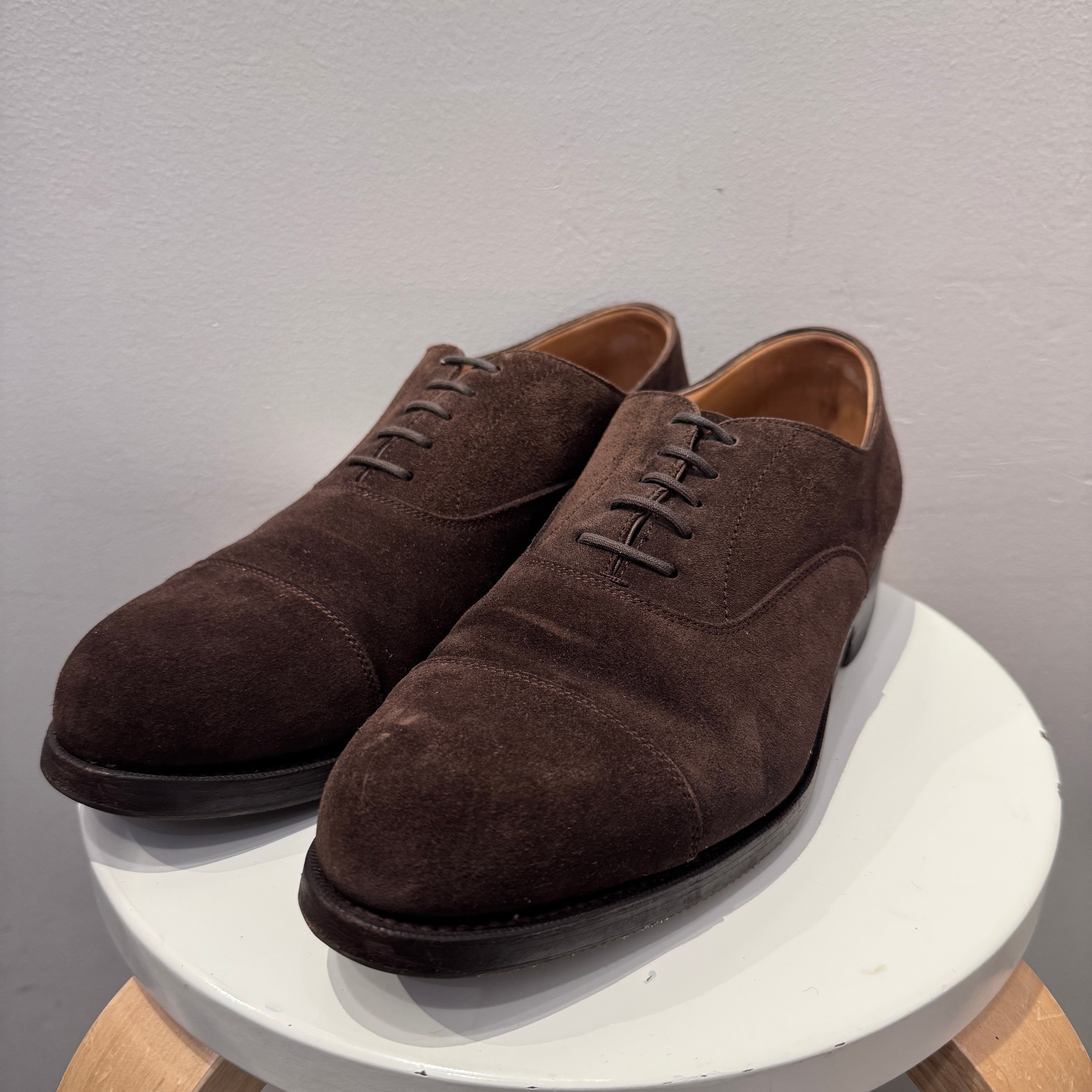 ⓃCARMINA CAP TOE SUEDE LEATHER SHOES | safarionline