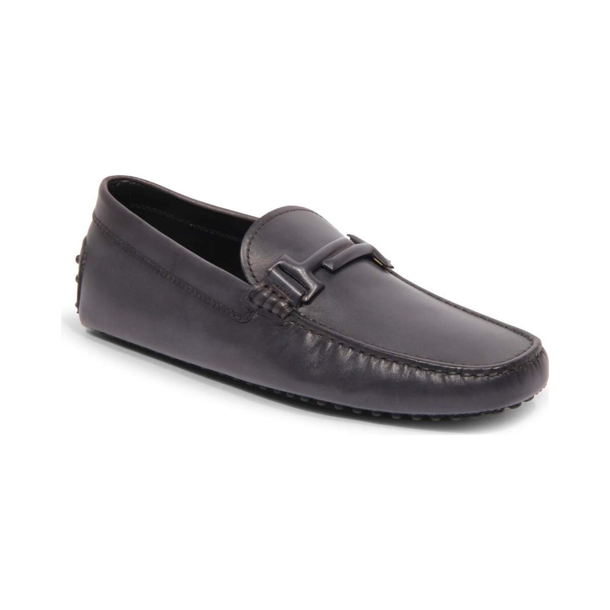 TOD'S トッズ メンズ ローファー レザー グレー