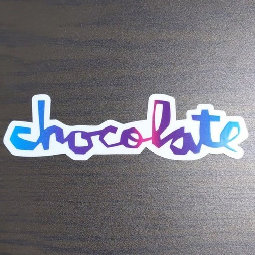 【ST-815】Chocolate Skateboard Sticker チョコレート スケートボード ステッカー Chunk Logo ブルー×パープル
