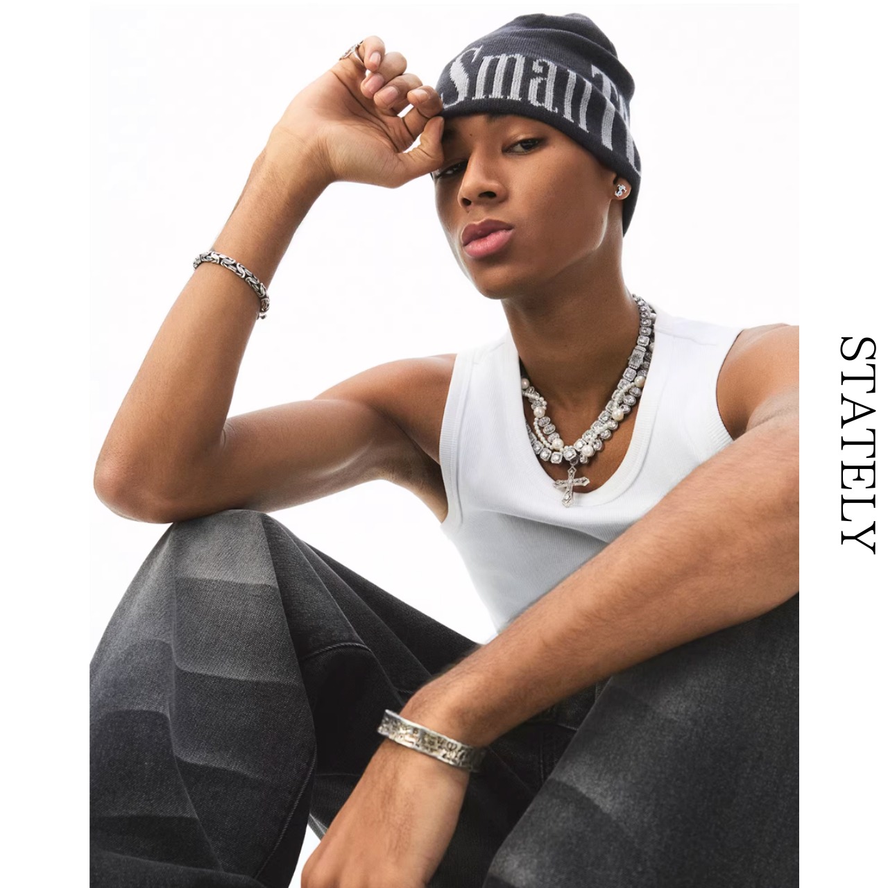 Unisex Slogan Knit/5color_A05・画像2