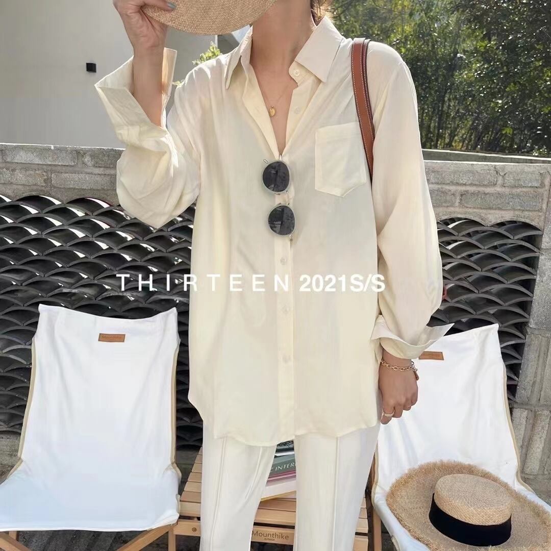 オーバーサイズ　シンプルシャツ　AJ2205-623