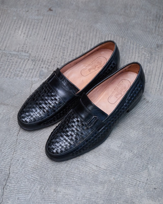 woven leather loafers / From ITALY SIZE : 41