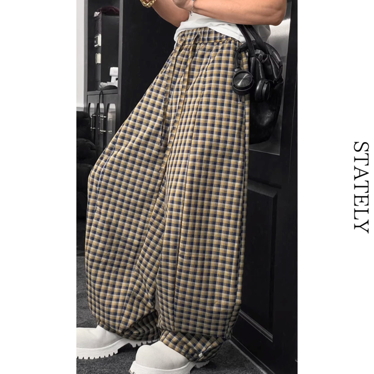 Check Loose Silhouette パンツ/2color_B18・画像3