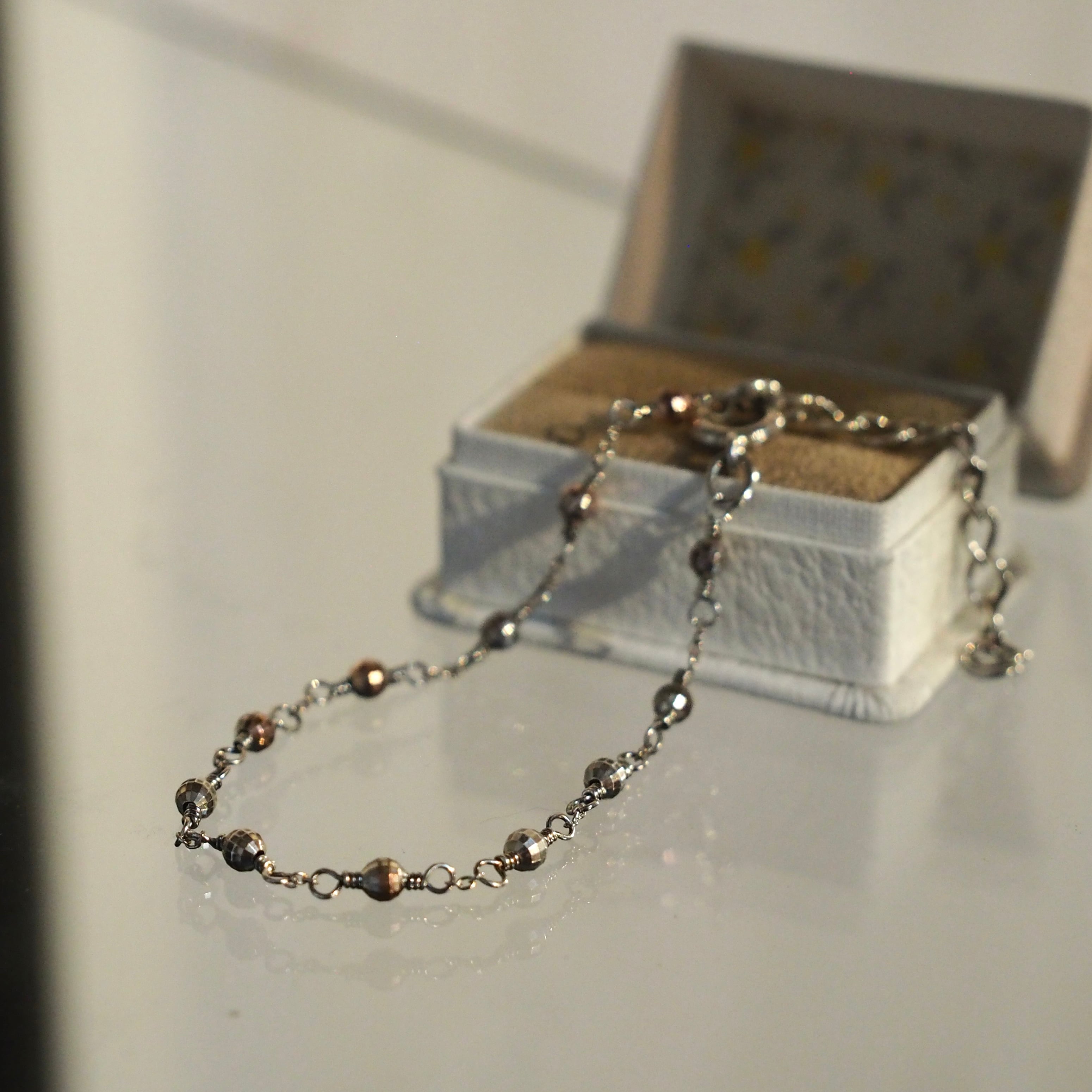 Mirror ball cut chain bracelet silver925 ミラーボールカット チェーンブレスレット