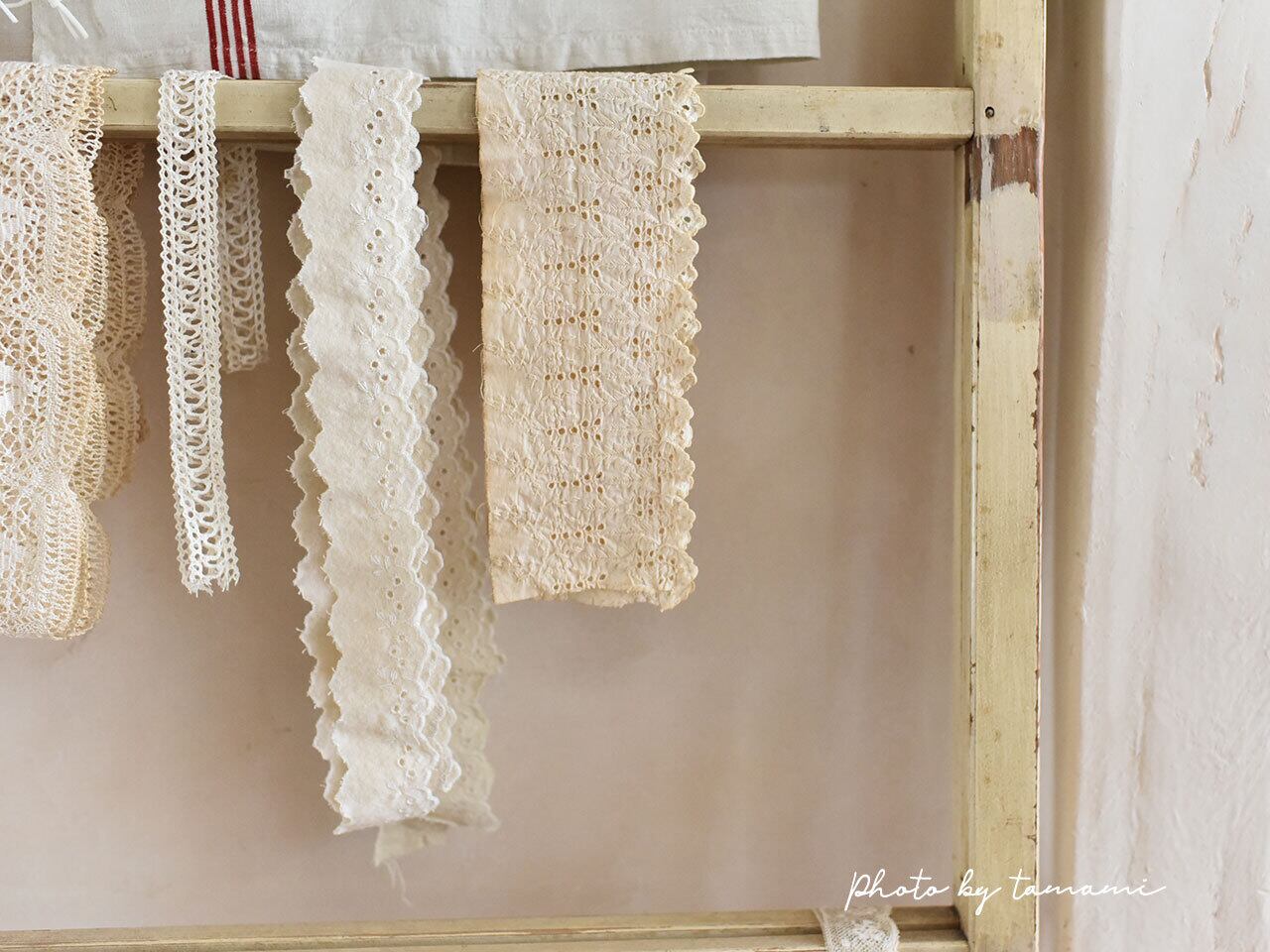 レトロな柄がかわいいアンティークレース(F) *フレンチアンティーク