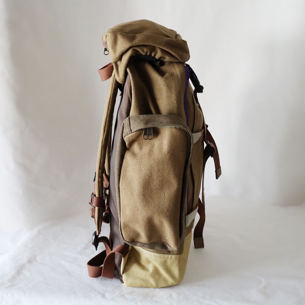 【Deadstock Item】バックパック / Convertible 2WAY Backpack/ モカブラウン×ハニーゴールド・ボトム