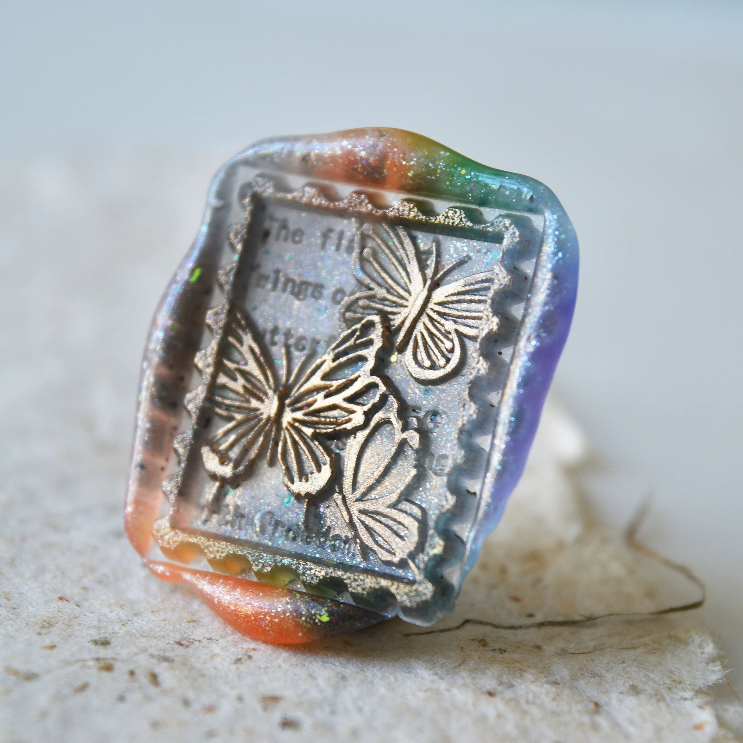 蝶の切手 Butterfly Stamp・シーリングスタンプ