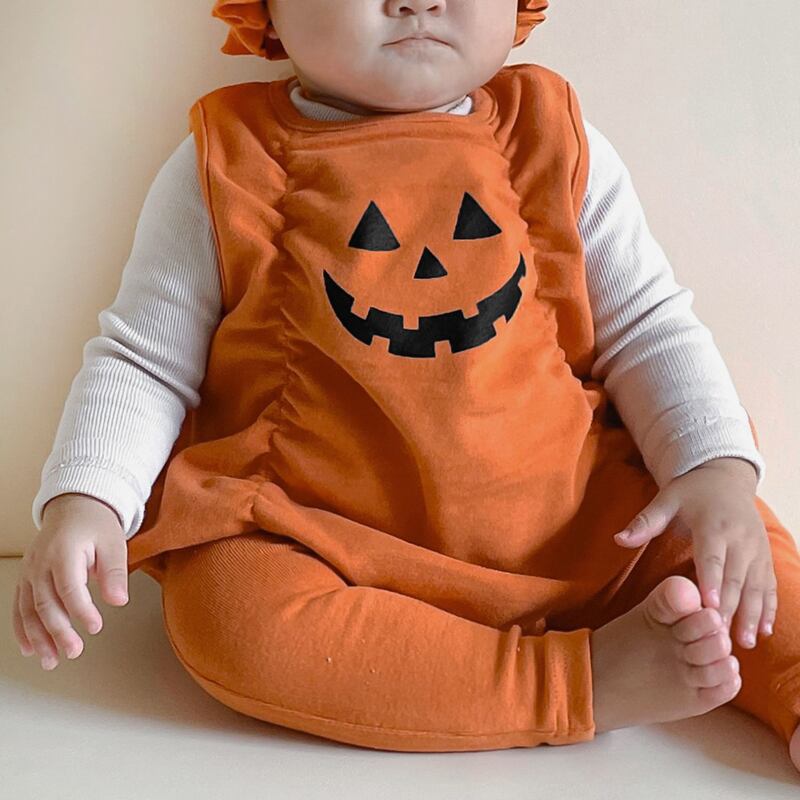 ins 新作 ベビー ハロウィン衣装 帽子付き コスプレ 仮装 かぼちゃ