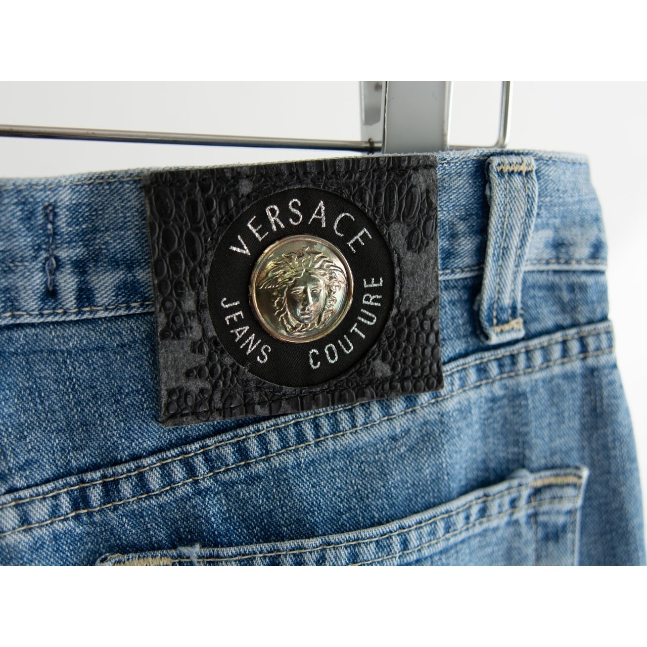 VERSACE JEANS COUTURE】Made in Italy 90's 100% Cotton Denim Pants 