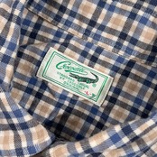 CROCODILE クロコダイル チェック BD ボタンダウン 長袖 ネルシャツ L/ブルー系 メンズ