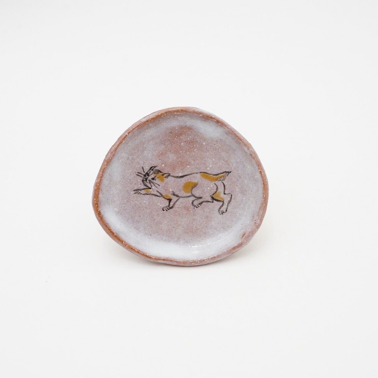 【陶彩工房Canoe】豆皿 狙い猫 39