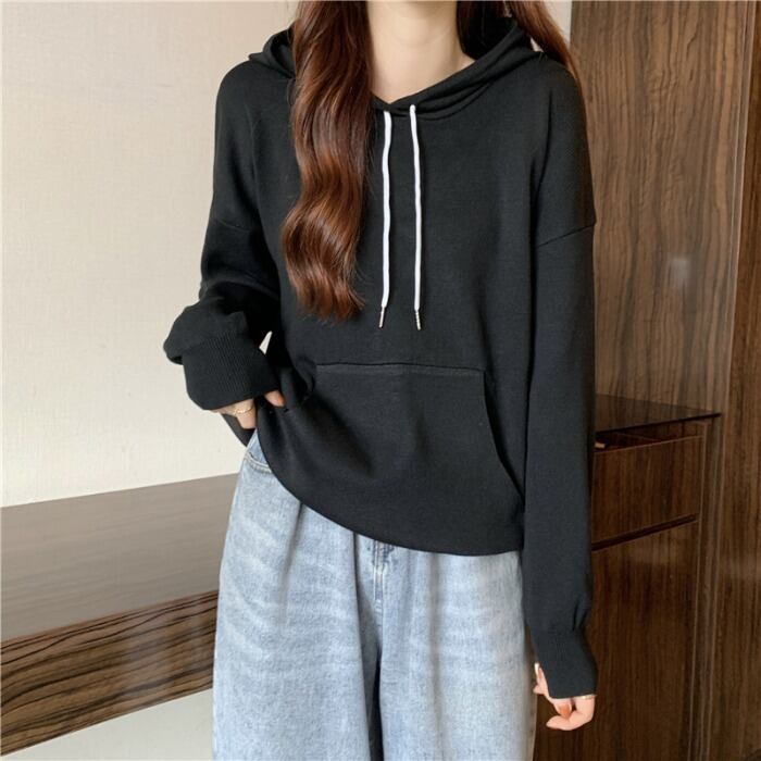 セーター オータムウィンタールーズコート スタイルフードトップス ロング 秋物 冬物 1号婦人12983619828