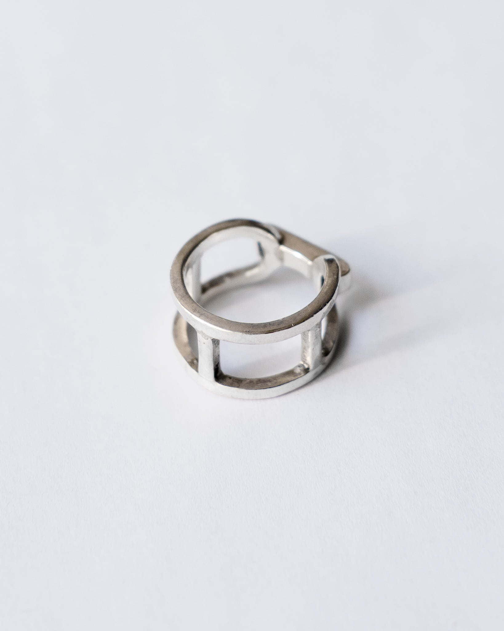 80's] Euro Vintage Silver925 Bamboo Design ring