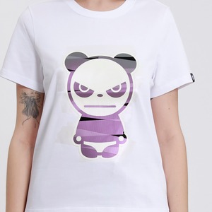 送料無料 【HIPANDA ハイパンダ】レディース ロゴプリント Tシャツ WOMEN'S PANDA PRINT SHORT SLEEVED T-SHIRT / WHITE・BLACK