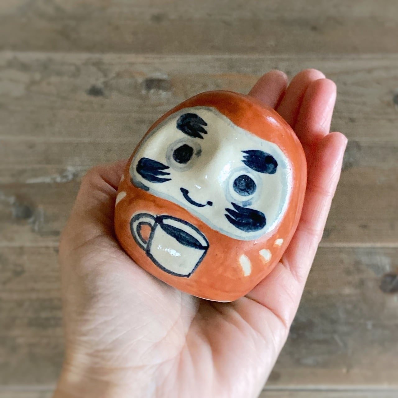 だるま　ブレイクタイム　(染付・下絵)