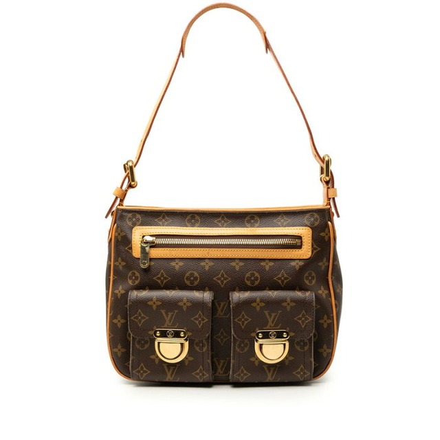 ルイ ヴィトン モノグラム ハドソンGM ショルダーバッグ M40045 ブラウン PVC レザー レディース LOUIS VUITTON 【中古】