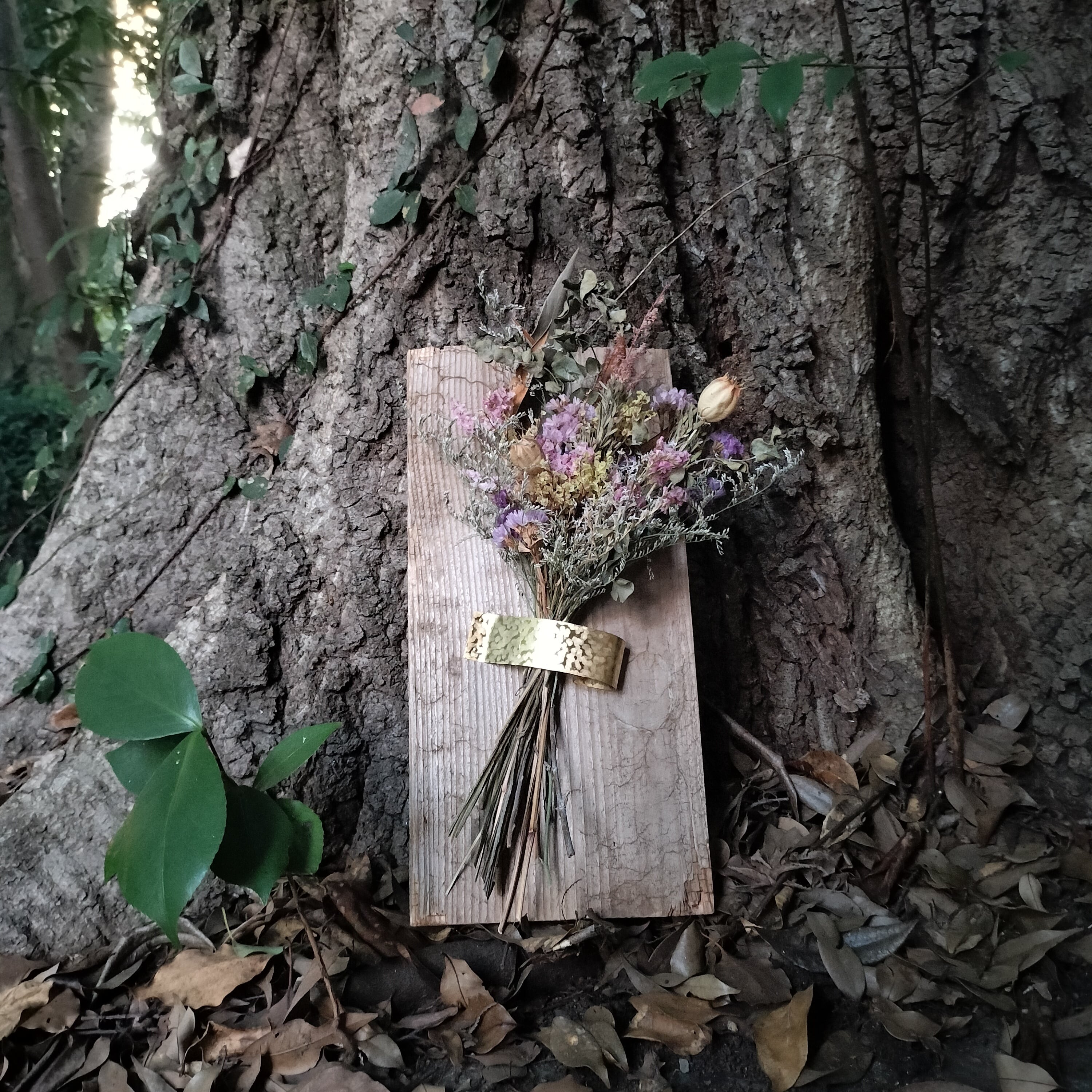 古材と真鍮のドライフラワーアレンジメント【Old and brass flower arrangement】