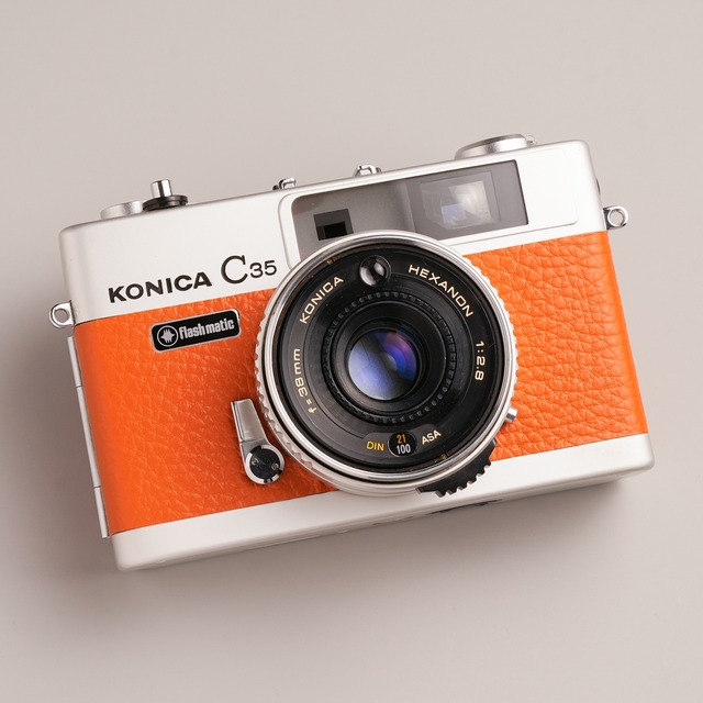 Konica C35 flash matic ホワイト×ブルーライン
