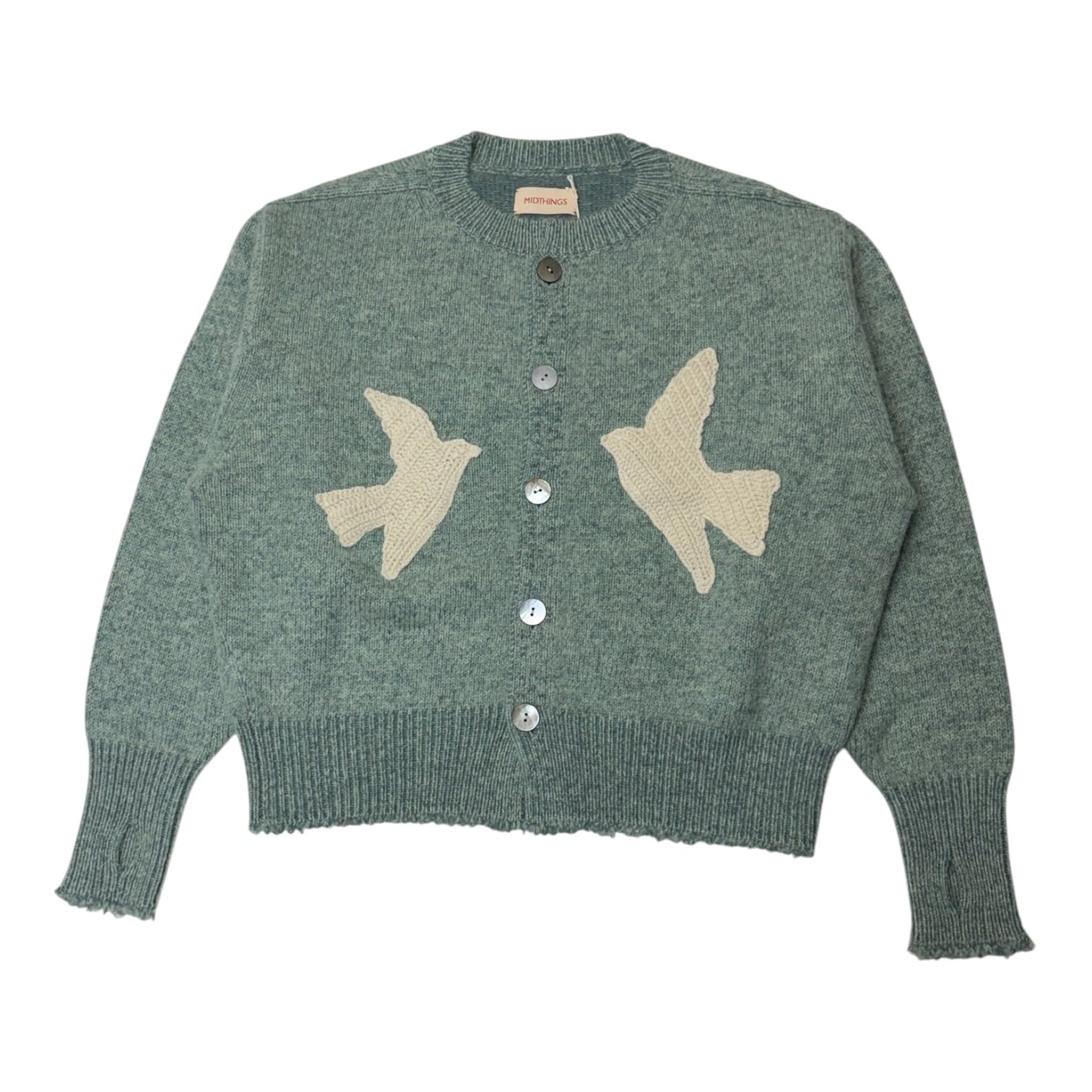 【MIDTHINGS】THE BIRD CARDIGAN(SAGE)〈国内送料無料〉