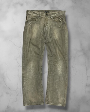 ARMANI JEANS 00s Faded Straight Denim SIMIN T社製 Made in Italy inch33