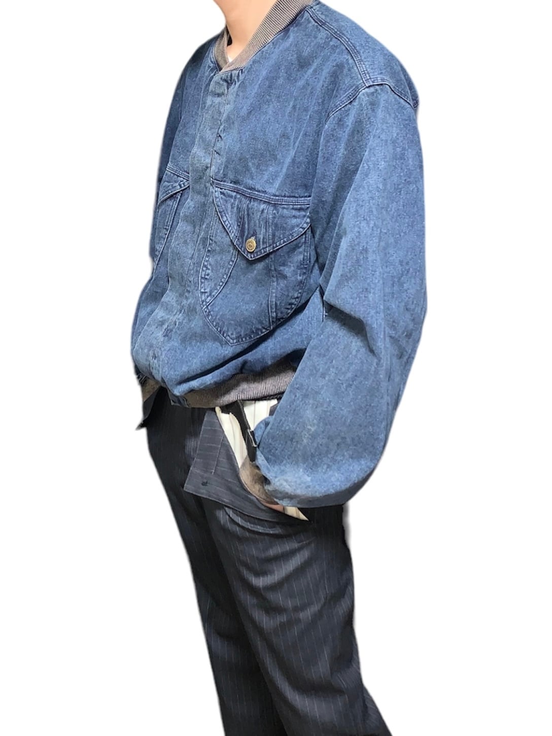 1980s ARMANI JEANS TIGER PRINT DENIM JACKET | inhole