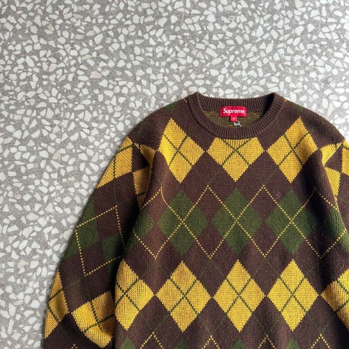 Supreme / 15aw argyle knit size M