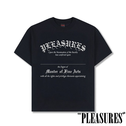 【PLEASURES/プレジャーズ】DEGREE T-SHIRT Tシャツ / BLACK / SU26-14220