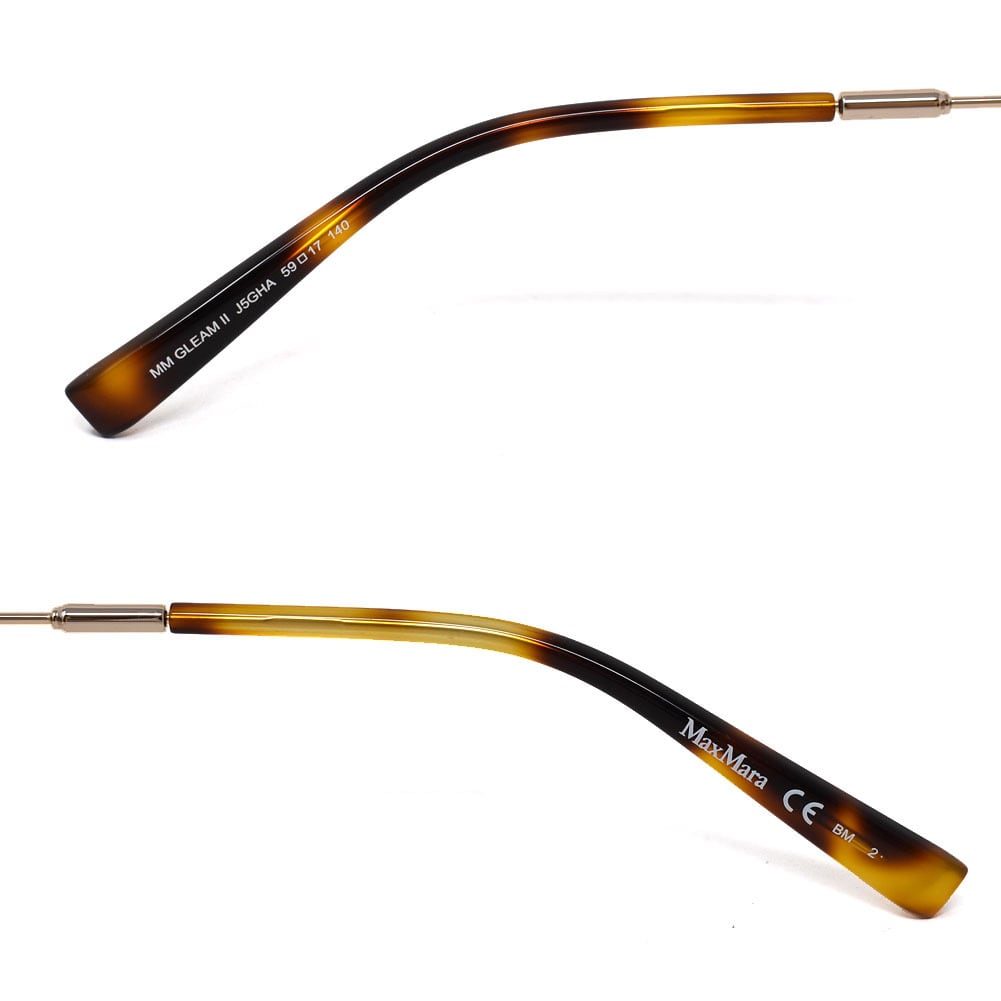 MAX MARA サングラス GLEAM-II-59-J5G-HA ゴールド MAX MARA SUNGLASSES ASIAN FIT GLEAM II 59 J5G HA BROWN GOLD